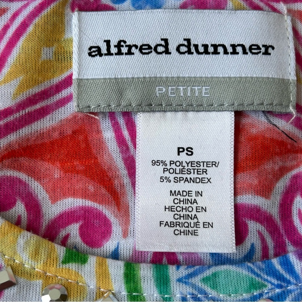 Alfred Dunner Multicolor Mandala Print Short Sleeve Top - Picture 2 of 7